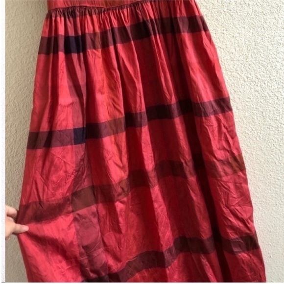 LoveShackFancy Lais Silk Midi Dress Ruby Red - Picture 6 of 10